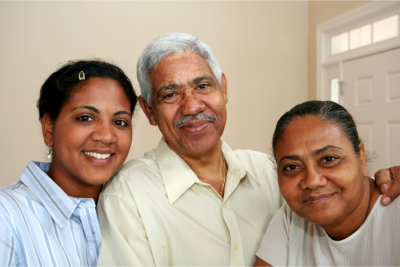 Minority family in their new home